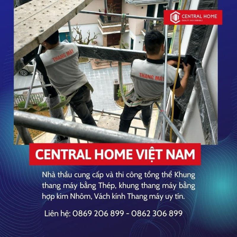 thi công khung thang máy